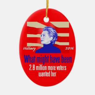 Hillary Clinton-Verzierung Keramik Ornament