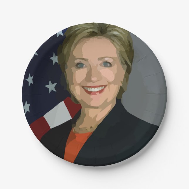 Hillary Clinton Wahl 2016 Teller 7" (Vorderseite)