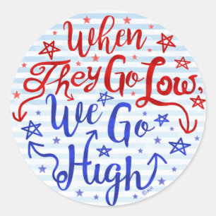 Hillary Clinton-Wahl gehen sie wir auf HI gehen Runder Aufkleber