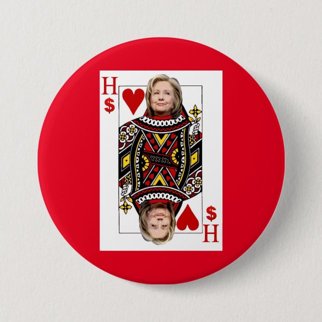 Hillary Clinton: Wall Street Queen Button (Vorderseite)
