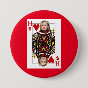 Hillary Clinton: Wall Street Queen Button