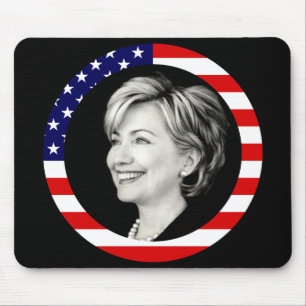 Hillary Clinton. wir Flagge. malerisch Mousepad
