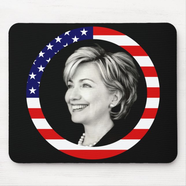 Hillary Clinton. wir Flagge. malerisch Mousepad (Vorne)