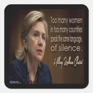 Hillary Clinton Women R Anonyme Geschenke & T-Shir Quadratischer Aufkleber