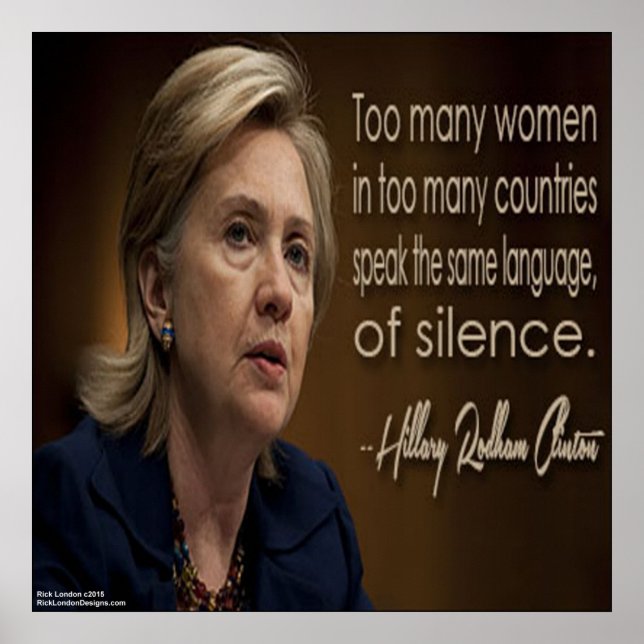 Hillary Clinton Women R Silent Poster (Vorne)