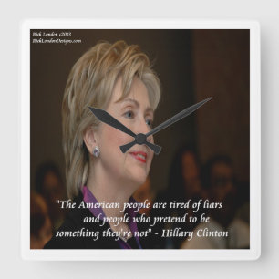 Hillary Clinton Wütende Amerikaner Zitat Wanduhr