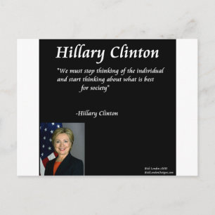Hillary Clinton Zitat "Individuals" Postkarte