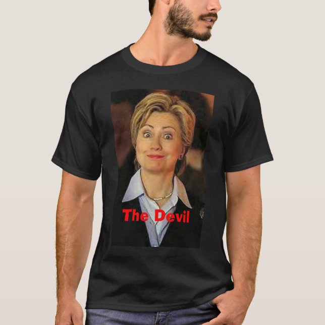 Hillary, der Teufel T-Shirt (Vorderseite)