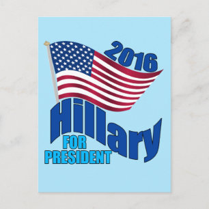Hillary for President 2016 Postkarte