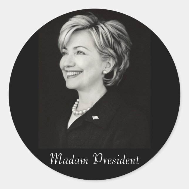 Hillary Frau Präsidentin Sticker (Vorderseite)