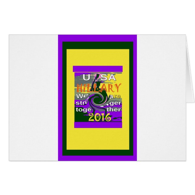 Hillary für den US-Präsidenten Wir sind enger zusa (Vorderseite (Horizontal))