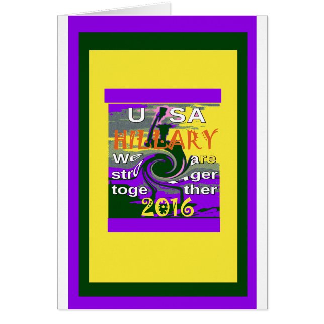 Hillary für den US-Präsidenten Wir sind enger zusa (Vorne)
