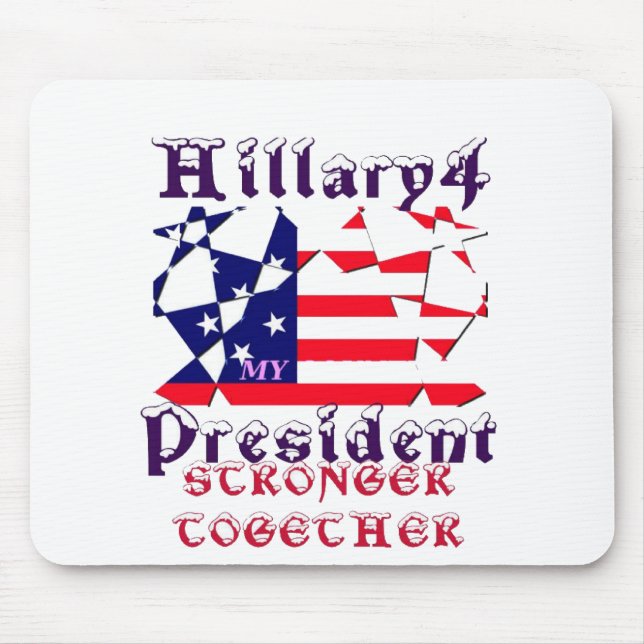 Hillary für den US-Präsidenten Wir sind enger zusa Mousepad (Vorne)
