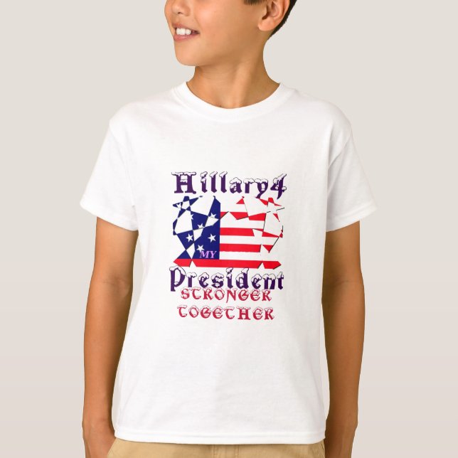 Hillary für den US-Präsidenten Wir sind enger zusa T-Shirt (Vorderseite)