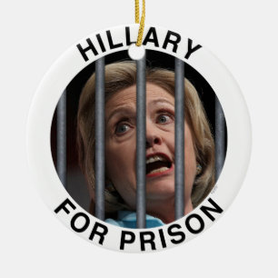 Hillary für Gefängnis Keramikornament