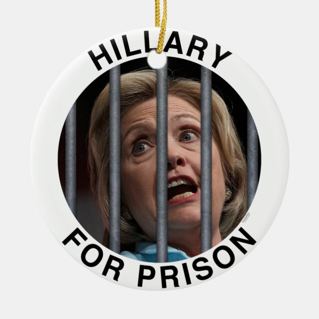 Hillary für Gefängnis Keramikornament (Vorne)
