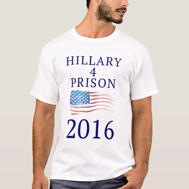 Hillary für Gefängnis T-Shirt (Vorderseite)