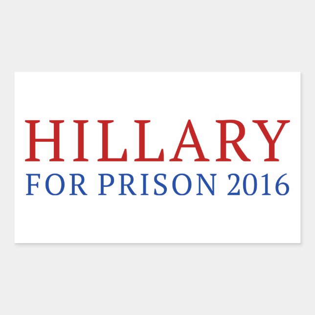 Hillary für Haft Rechteckiger Aufkleber (Vorderseite)