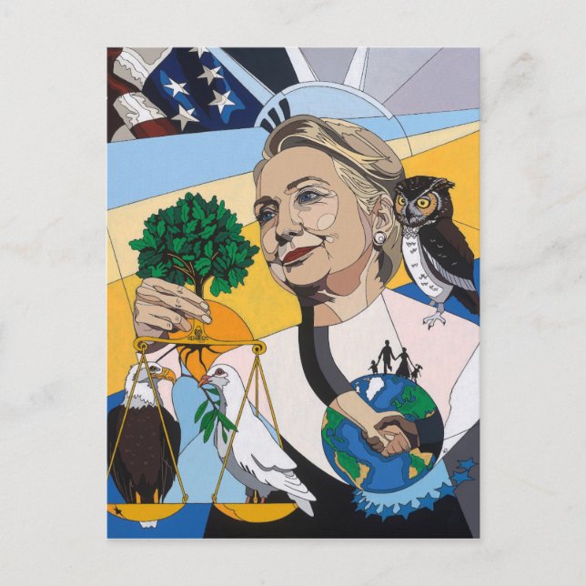 Hillary für Präsident 2016 Postkarte (Vorderseite)