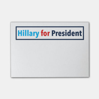 Hillary für Präsidenten (wählen Sie Ihre eigene Post-it Klebezettel