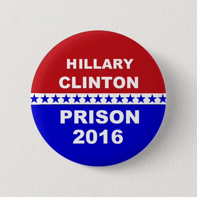 Hillary-Gefängnis2016 populärer Antihillary-Knopf Button (Vorderseite)