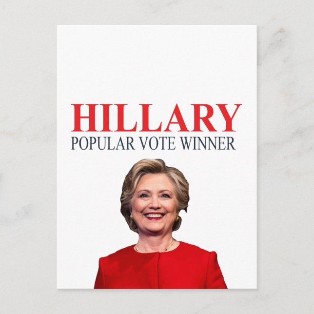 Hillary, Gewinner der Volksabstimmung! Postkarte (Vorderseite)