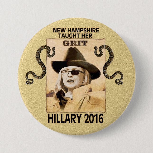 Hillary hat Korn Button (Vorderseite)