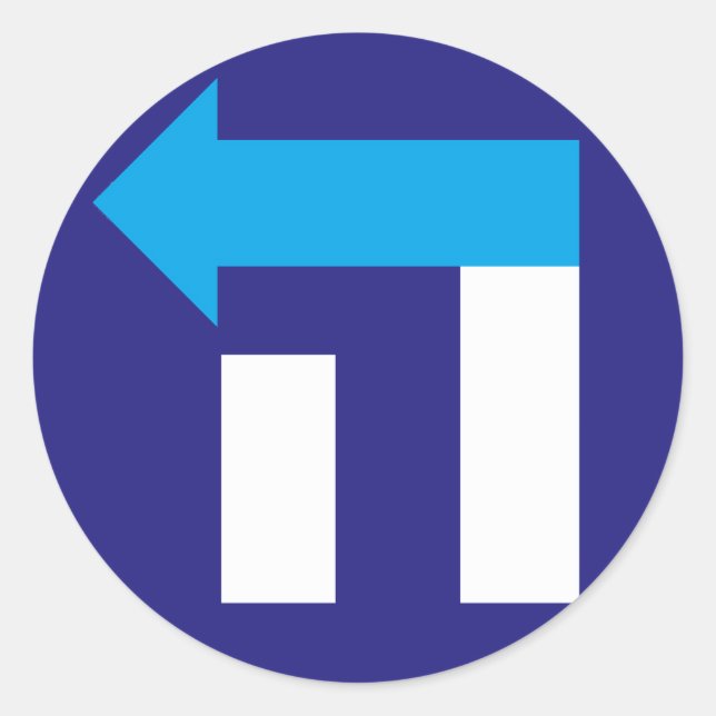 Hillary Hey Hebrew Blue/White Aufkleber (Vorderseite)