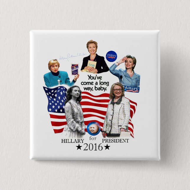Hillary im Jahre 2016 Button (Vorderseite)