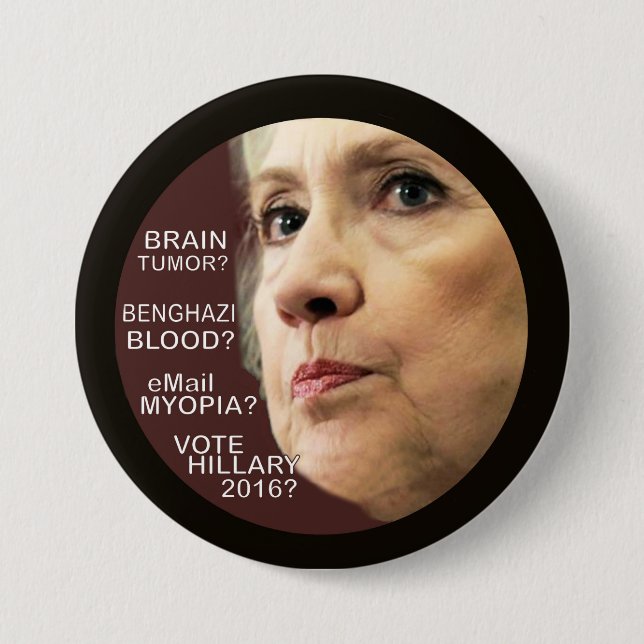 Hillary im Jahre 2016? Button (Vorderseite)
