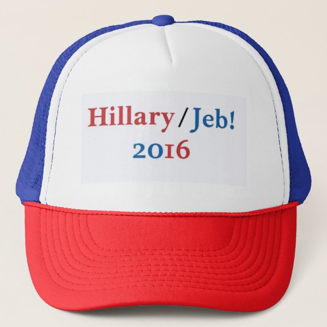 Hillary/Jeb Hut 2016 Truckerkappe (Vorderseite)