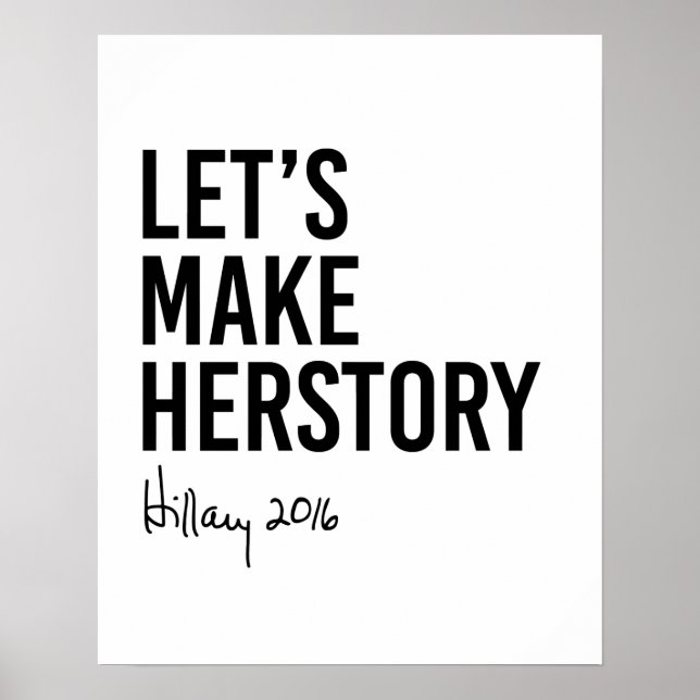 Hillary - Let's Make Herstory - Poster (Vorne)