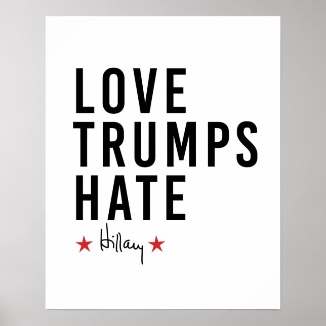 Hillary - Liebe Trumps Hate - Poster (Vorne)