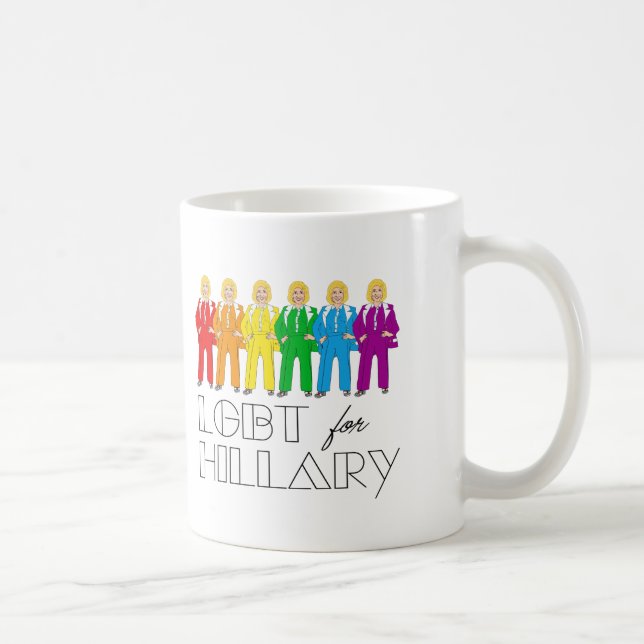Hillary Pantsuit Pride - LGBT for Hillary - Kaffeetasse (Rechts)