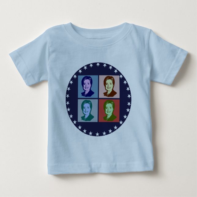 HILLARY-POP-KUNST 2016 BABY T-SHIRT (Vorderseite)