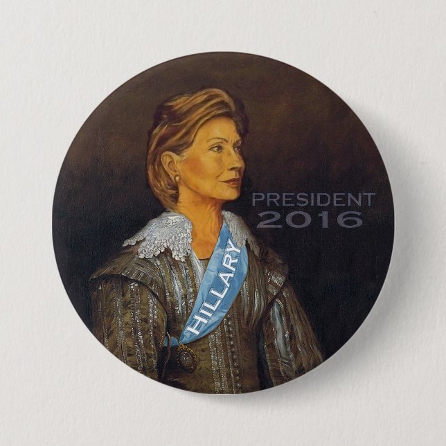 HILLARY-PRÄSIDENT 2016 BUTTON (Vorderseite)