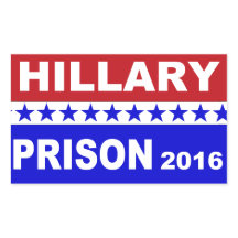 Hillary Prison 2016 populäre politische Aufkleber