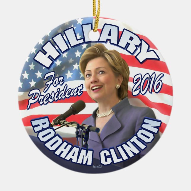 Hillary Rodham Clinton 2016 Keramikornament (Vorne)