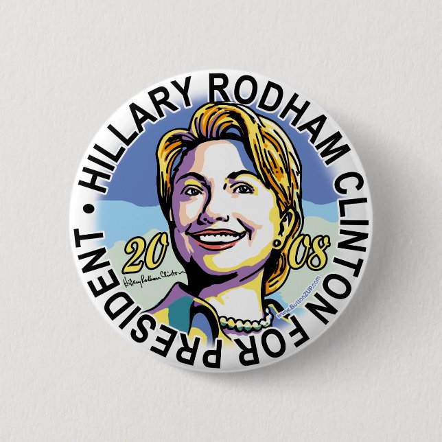 Hillary Rodham Clinton für Präsidenten Button (Vorderseite)
