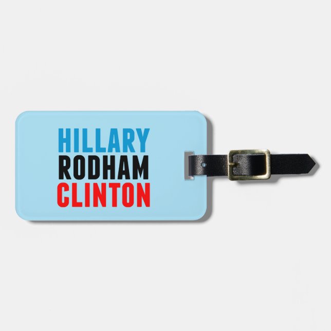 Hillary Rodham Clinton Gepäckanhänger (Vorderseite horizontal)