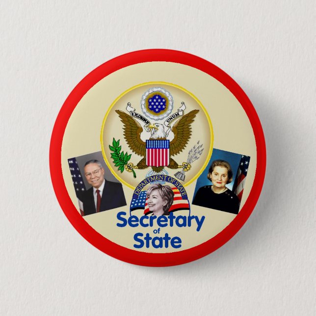 Hillary-Staats-Knopf Button (Vorderseite)