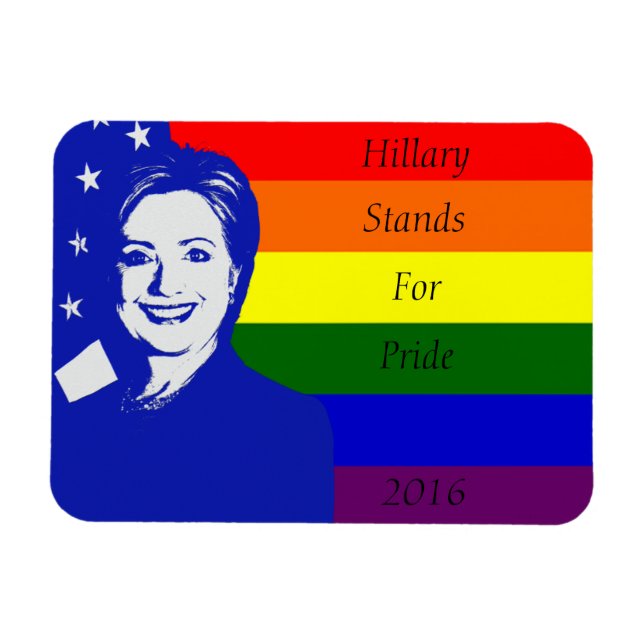 Hillary steht für Stolz Magnet (Horizontal)
