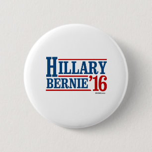 Hillary und Bernie im Jahre 2016 Button