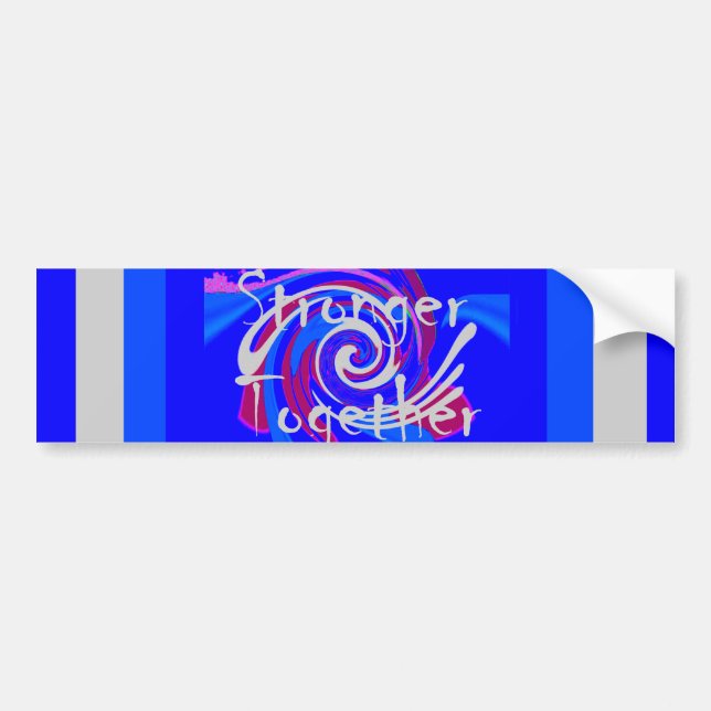 Hillary USA Präsident Stronger Together spirit Autoaufkleber (Vorne)