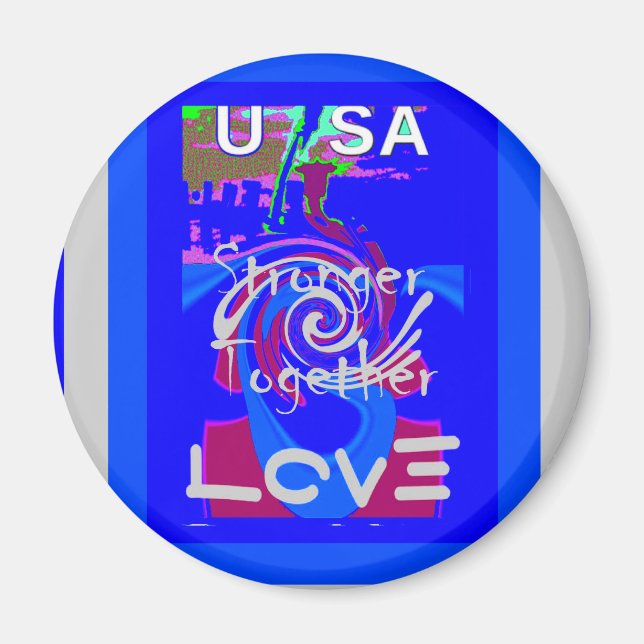 Hillary USA Präsident Stronger Together spirit Magnet (Vorne)