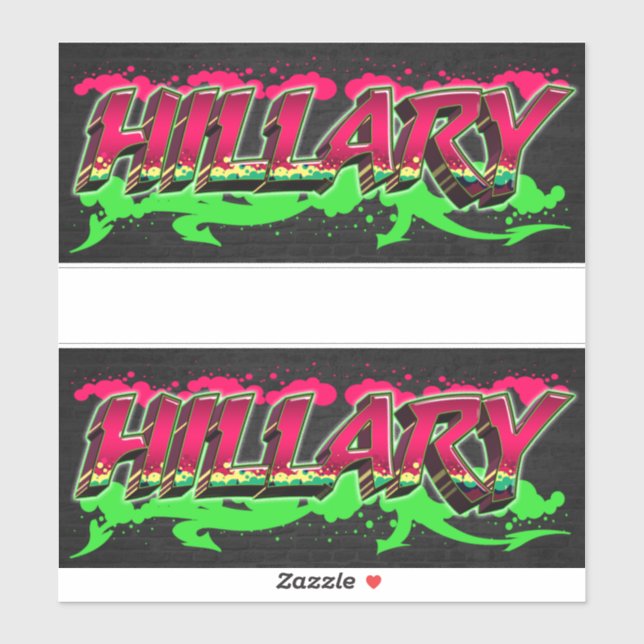 Hillary Vorname Name Graffiti Aufkleber Sticker (Blatt)