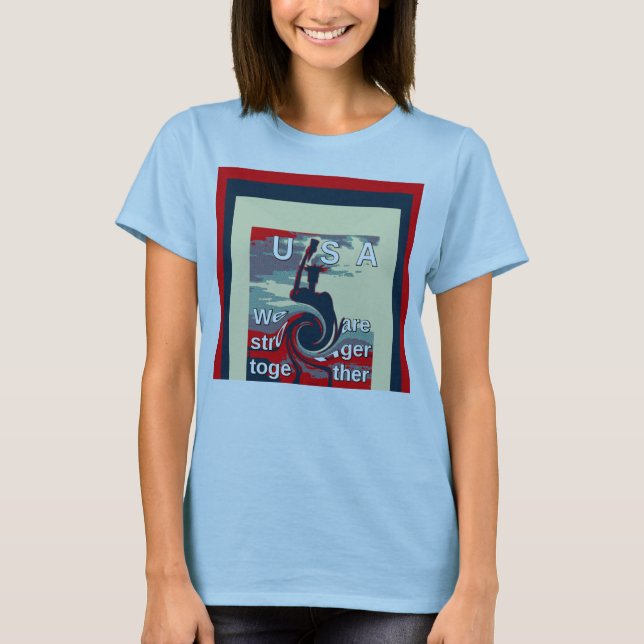 Hillary, wir sind zusammen stärker Frauen Fußball T-Shirt (Vorderseite)