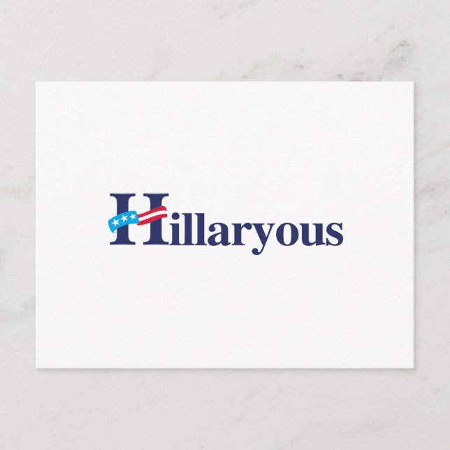 Hillaryous Hillary Postkarte (Vorderseite)