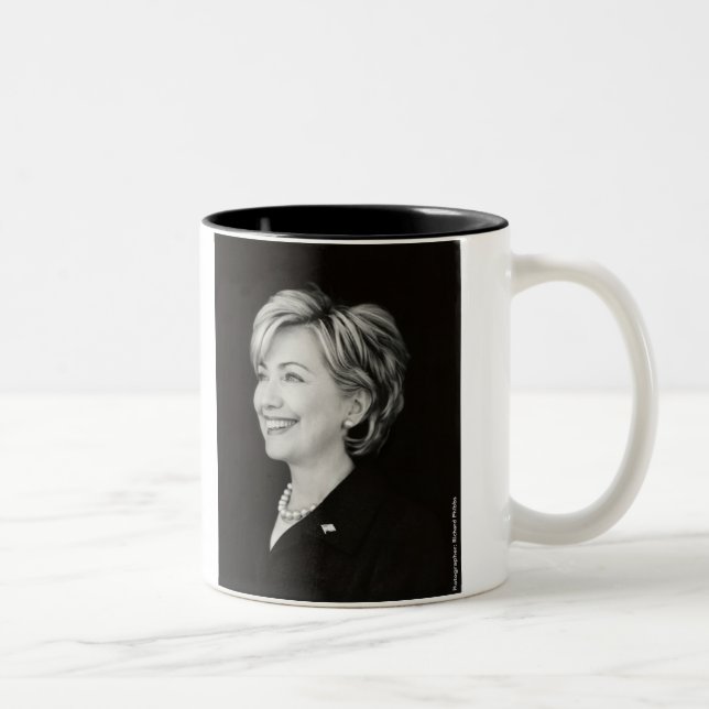 Hillarypräsidentenporträt-Tasse Zweifarbige Tasse (Rechts)