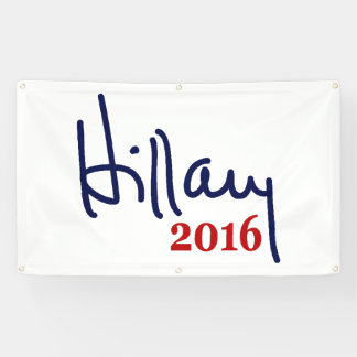 Hillaryunterzeichnungs-Fahne 2016 im Freien Banner